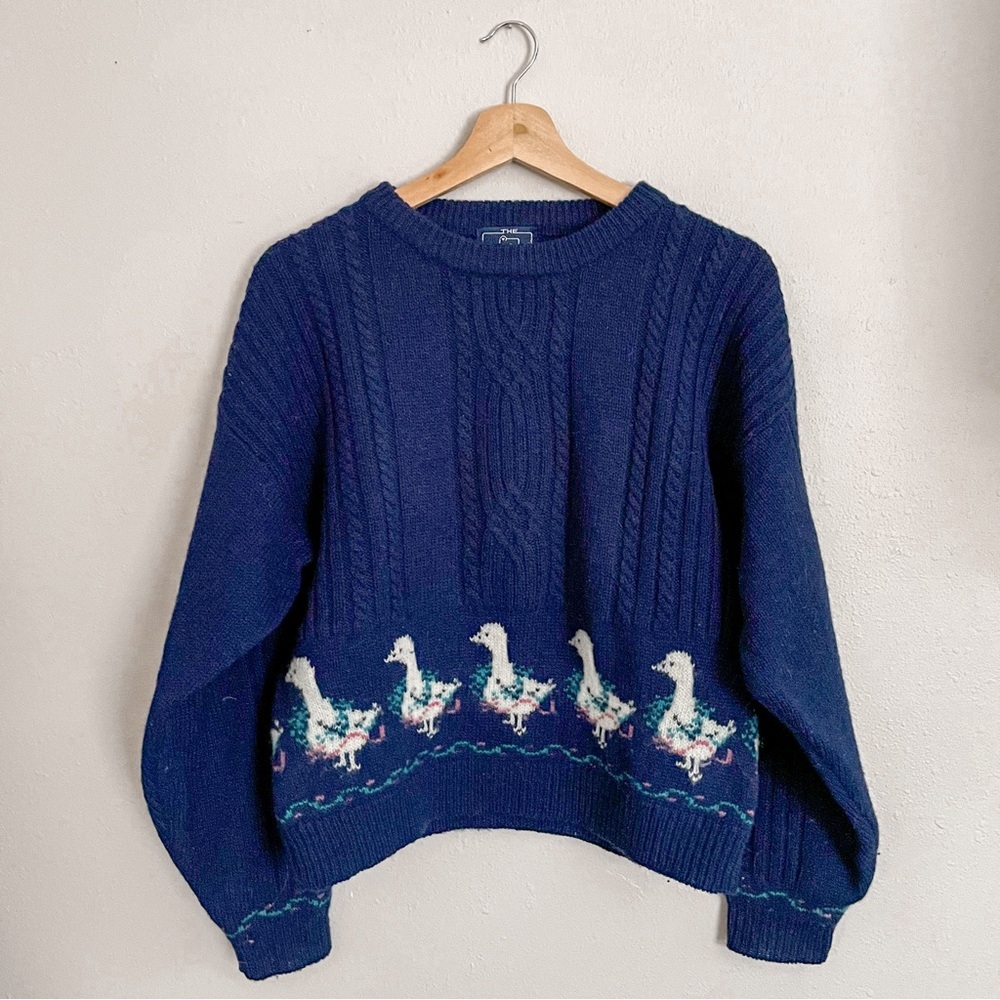 Woolrich Blue Sweater with Duck Design